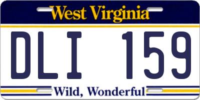 WV license plate DLI159