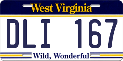 WV license plate DLI167