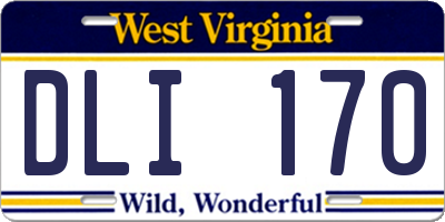 WV license plate DLI170