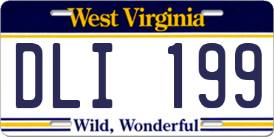 WV license plate DLI199