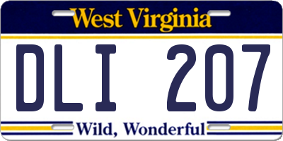 WV license plate DLI207