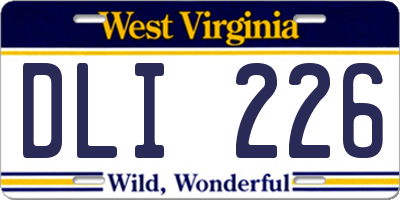 WV license plate DLI226