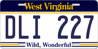 WV license plate DLI227