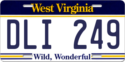 WV license plate DLI249