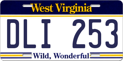 WV license plate DLI253