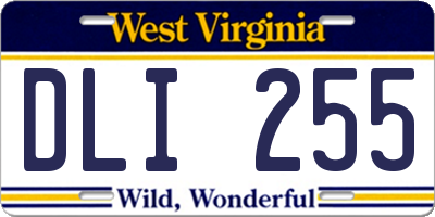 WV license plate DLI255