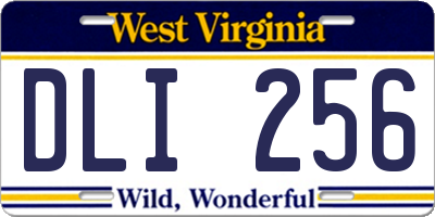 WV license plate DLI256