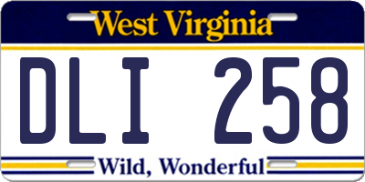 WV license plate DLI258