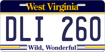 WV license plate DLI260