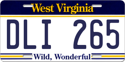 WV license plate DLI265