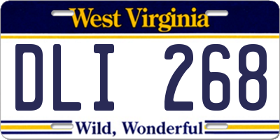 WV license plate DLI268