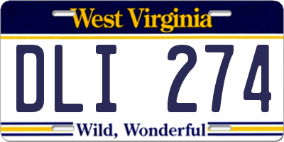 WV license plate DLI274