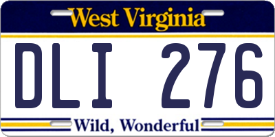 WV license plate DLI276