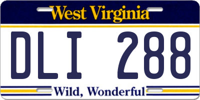 WV license plate DLI288