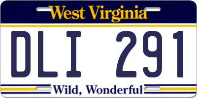 WV license plate DLI291