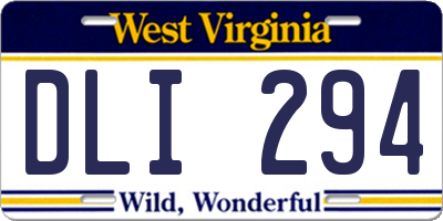 WV license plate DLI294