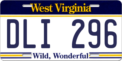 WV license plate DLI296