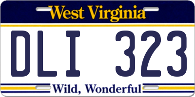 WV license plate DLI323