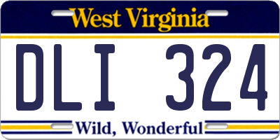 WV license plate DLI324