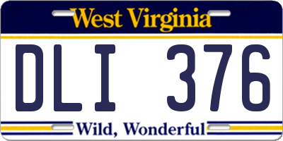 WV license plate DLI376