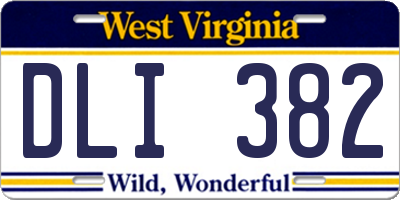 WV license plate DLI382