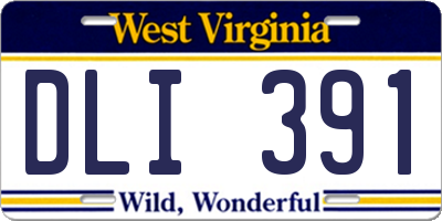 WV license plate DLI391