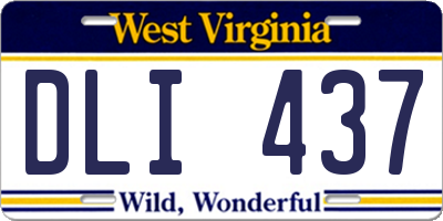 WV license plate DLI437