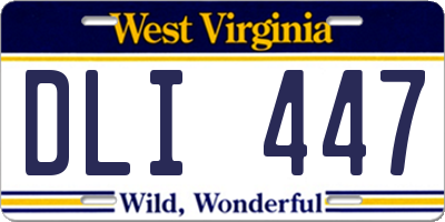 WV license plate DLI447