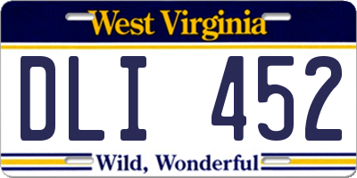 WV license plate DLI452