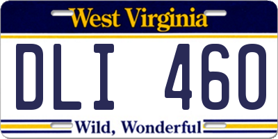 WV license plate DLI460