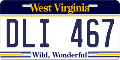WV license plate DLI467