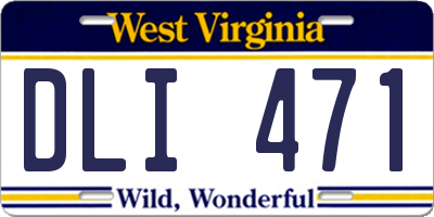 WV license plate DLI471