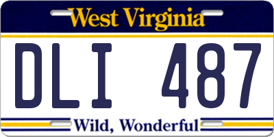 WV license plate DLI487
