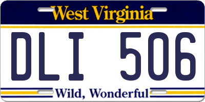 WV license plate DLI506