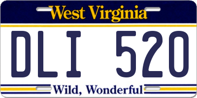 WV license plate DLI520