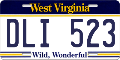 WV license plate DLI523