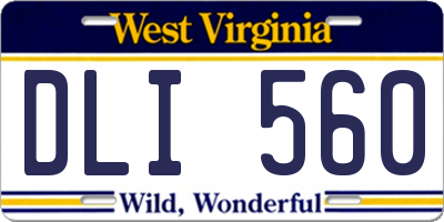 WV license plate DLI560