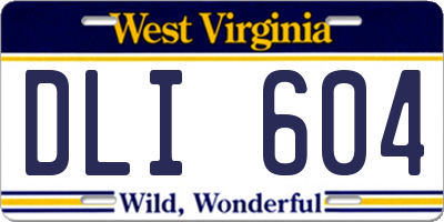 WV license plate DLI604