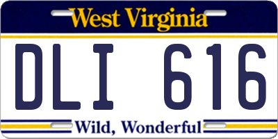 WV license plate DLI616