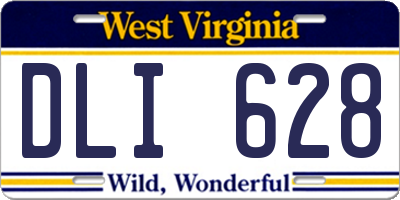 WV license plate DLI628