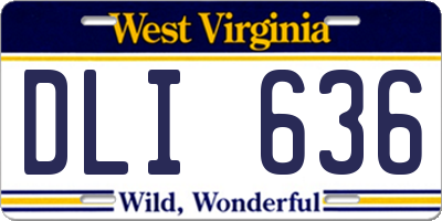 WV license plate DLI636