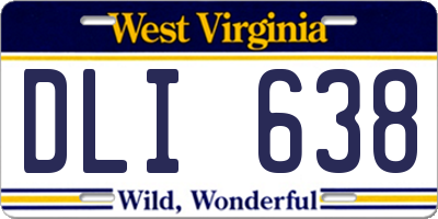 WV license plate DLI638