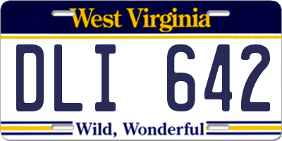 WV license plate DLI642