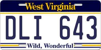 WV license plate DLI643