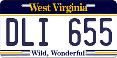 WV license plate DLI655