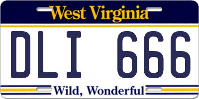WV license plate DLI666