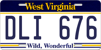 WV license plate DLI676