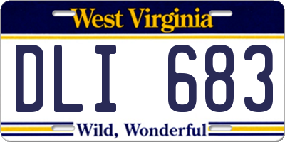 WV license plate DLI683