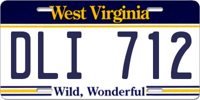 WV license plate DLI712