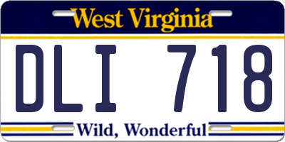 WV license plate DLI718